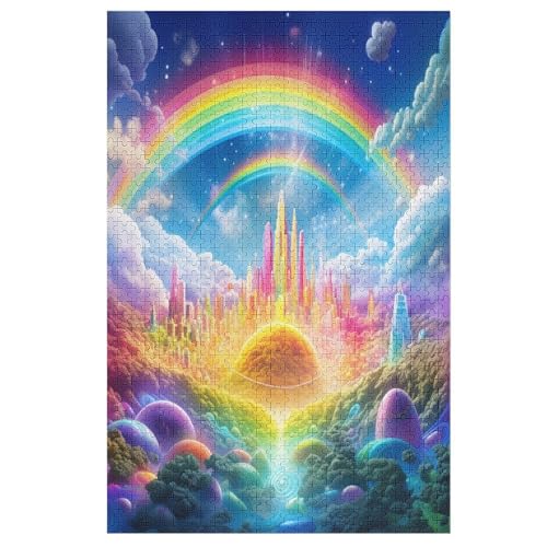 Rainbow Schloss Holzpuzzle - 1000 Teiliges Jigsaw Knobelspiel - Puzzle Für Erwachsene & Kinder - Outdoor & Reisespielzeug 78×53cm Rainbow Schloss Holzpuzzle - 1000 Teiliges Jigsaw Knobelspiel - Puzzle Für Erwachsene & Kinder - Outdoor & Reisespielzeug 78×53cm von DCCCY