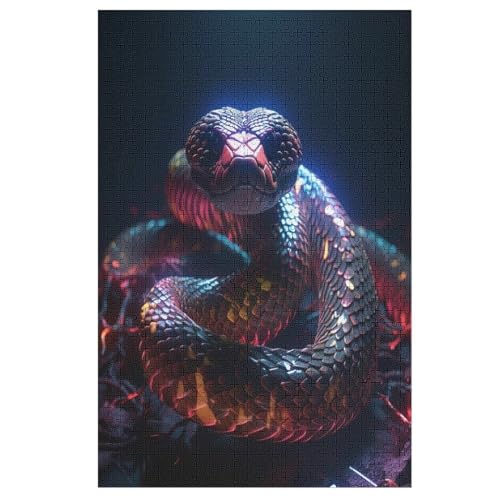 Schlange 1000 Teile Puzzles Für Erwachsene,Holzpuzzle - Verringerter Druck Schwieriges Unmögliche Puzzle Für 12+ Kinder 78×53cm Schlange 1000 Teile Puzzles Für Erwachsene,Holzpuzzle - Verringerter Druck Schwieriges Unmögliche Puzzle Für 12+ Kinder 78×53cm von DCCCY