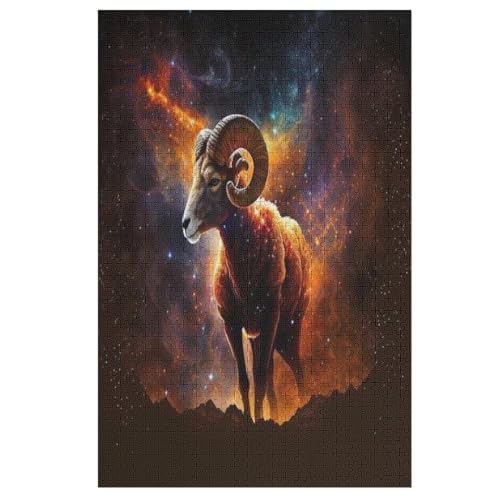 Ziege Holzpuzzle 1000 Teile, Knobelspiele Für Erwachsene, Teenager, Puzzles Unmögliche - Kinder Puzzle Zimmer Deko 78×53cm Ziege Holzpuzzle 1000 Teile, Knobelspiele Für Erwachsene, Teenager, Puzzles Unmögliche - Kinder Puzzle Zimmer Deko 78×53cm von DCCCY