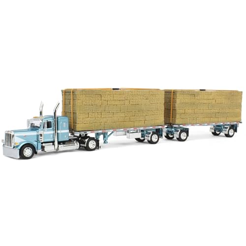 DCP 1/64 Blue Peterbilt 389 91,4 cm Flattop w/Dual Pritschen & Heulast 60-1831 von DCP