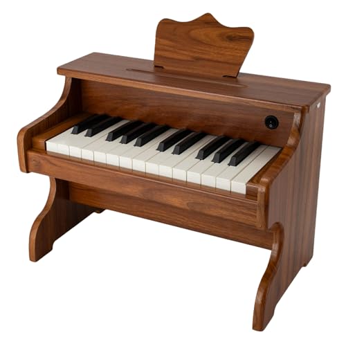 25 Tasten Kinder Klavier Tastatur, Digitalpiano für Kinder, Mini Musik Lerninstrument Spielzeug, Holz Klavier für Kleinkinder Mädchen Jungen von DCSYOG