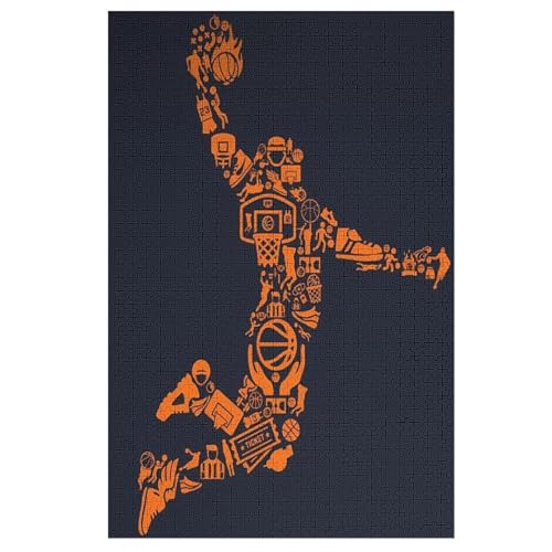 Basketball Holzpuzzle - 1000 Teiliges Jigsaw Knobelspiel - Puzzle Für Erwachsene & Kinder - Outdoor & Reisespielzeug 1000 PCS Basketball Holzpuzzle - 1000 Teiliges Jigsaw Knobelspiel - Puzzle Für Erwachsene & Kinder - Outdoor & Reisespielzeug 1000 PCS von DDGHHKK