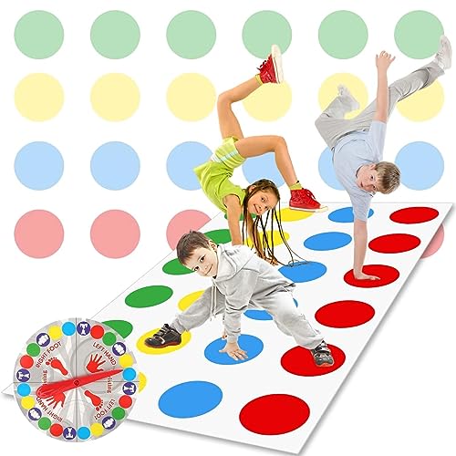 DDHHCP Twister Spiel für Kinder, Twisting Game für Kinder & Erwachsene Gesund Outdoor Spiele für Kinder Interessant Twister Spiel Balance Floor Spiel Pad, Kinder Spiele für Drinnen Und Draußen von DDHHCP