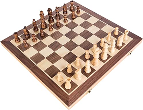 Schachspiel Internationales Schachspiel Klappschachbrett mit Schachfigur Magnetisches Schachbrettspiel Internationales Schach von DDNGEJ