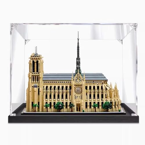 Acryl-Displaybox, kompatibel mit Lego 21061 Notre Dame de Paris, transparente Aufbewahrungsbox, zum Schutz des Modells (nur Vitrine (2 mm) von DDXMML