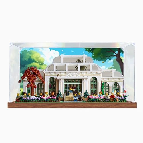 Acryl-Displaybox, kompatibel mit Lego 21353 Beautiful Botanical Gardens, transparente Aufbewahrungsbox, dient zum Schutz des Modells (nur Vitrine (Rückenspray) von DDXMML