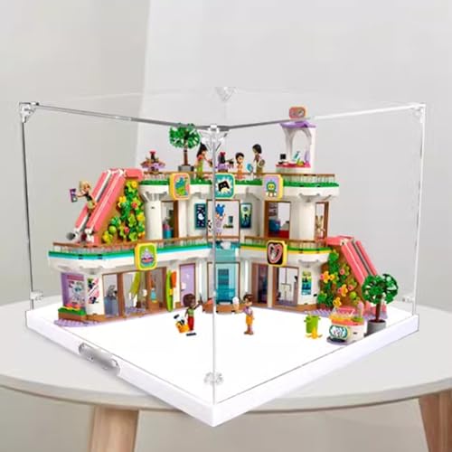 Acryl-Displaybox, kompatibel mit Lego 42604 Einkaufszentrum, zum Schutz des Modells (nur Vitrine) (transparent) von DDXMML