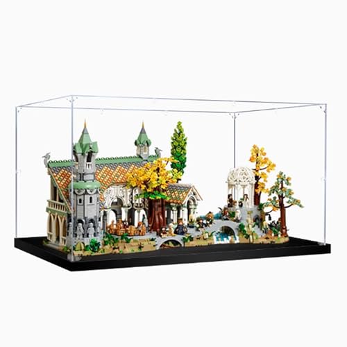 Acryl-Vitrine, kompatibel mit Lego 10316 Schloss-Set, staubdicht, UV-beständig, transparente Vitrine (nur Vitrine (2 mm) von DDXMML