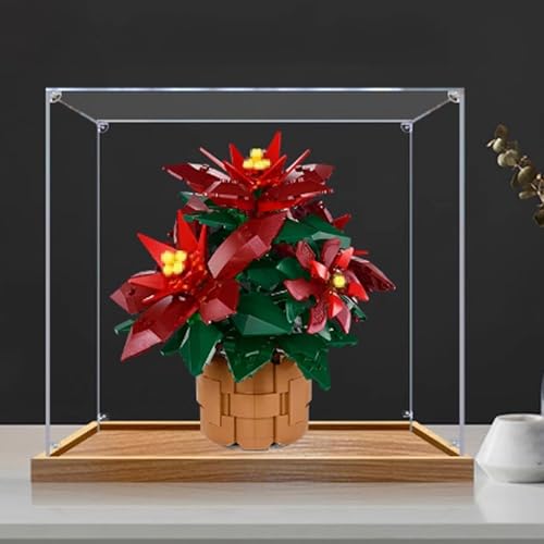 Acryl-Vitrine, kompatibel mit Lego 10370 Weihnachts-Safran-Displaybox-Set, staubdicht, UV-beständig, transparente Vitrine (nur Vitrine, Kit nicht im Lieferumfang enthalten) (2 mm) von DDXMML