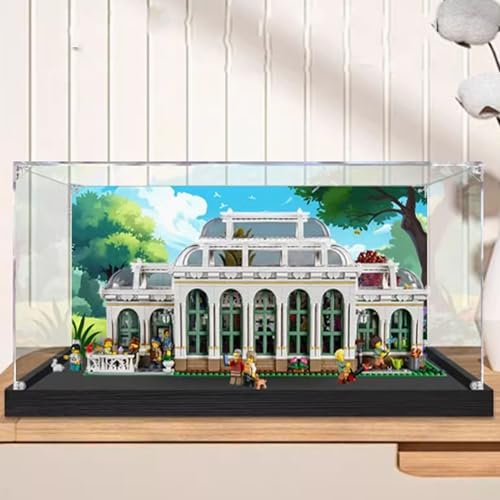 Acryl-Vitrine, kompatibel mit Lego 21353 Beautiful Botanical Gardens Display Box Kit, staubdicht, UV-beständig, transparente Vitrine (nur Vitrine (Back Spray 1) von DDXMML