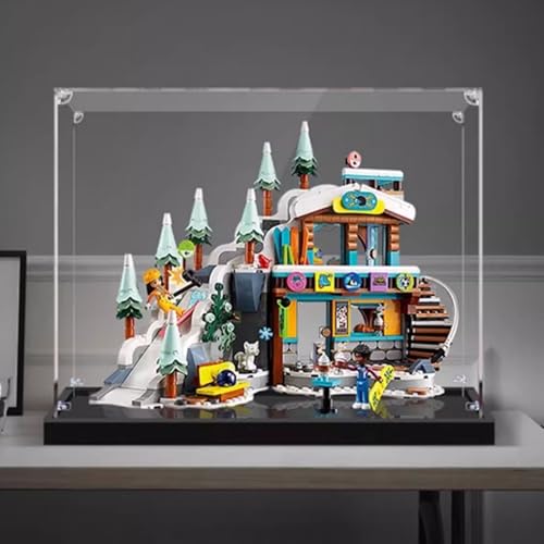 Acryl-Vitrine, kompatibel mit Lego 41756 Holiday Ski Resort Display Box Kit, staubdicht, UV-beständig, transparente Vitrine (nur Vitrine) (2 mm) von DDXMML