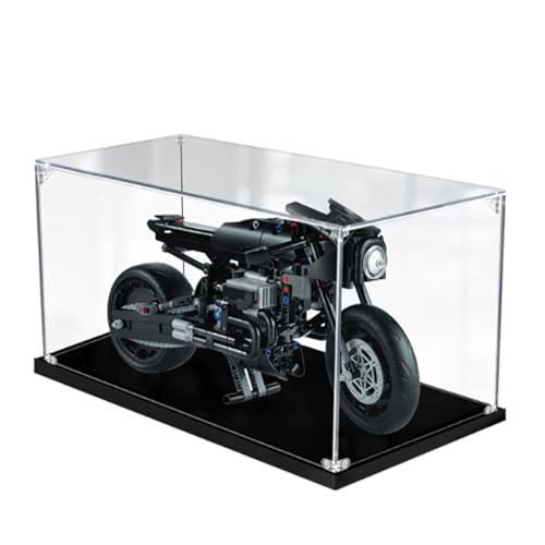 Acryl-Vitrine, kompatibel mit Lego 42155 Fledermaus-Motorrad-Displaybox-Kit, staubdicht, UV-beständig, transparente Vitrine (nur Vitrine, Kit nicht im Lieferumfang enthalten) (2 mm) von DDXMML