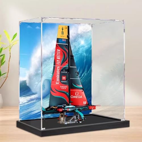 Acryl-Vitrine, kompatibel mit Lego 42174 Hydrofoil Sailing Racing Schaukasten-Set, staubdicht, UV-beständig, transparente Vitrine (nur Vitrine, Kit nicht im Lieferumfang enthalten) (Hintergrund) von DDXMML