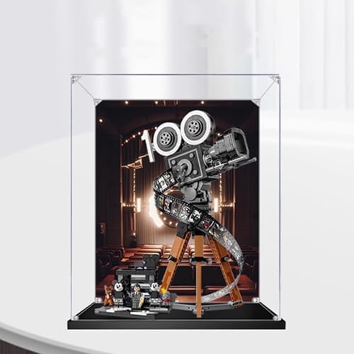 Acryl-Vitrine, kompatibel mit Lego 43230 Kamera-Set, staubdicht, UV-beständig, transparente Vitrine (nur Vitrine (Airbrush-Stil, 3 mm) von DDXMML