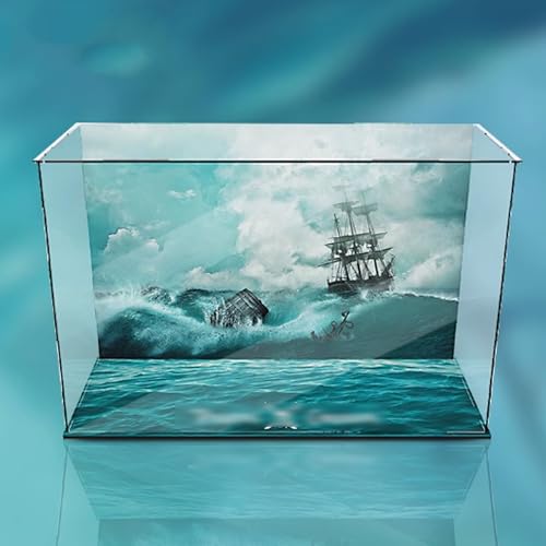 Acryl-Vitrine, kompatibel mit Lego 71042 Piratenschiff-Displaybox-Set, staubdicht, UV-beständig, transparente Vitrine (nur Vitrine (Stil 1) von DDXMML