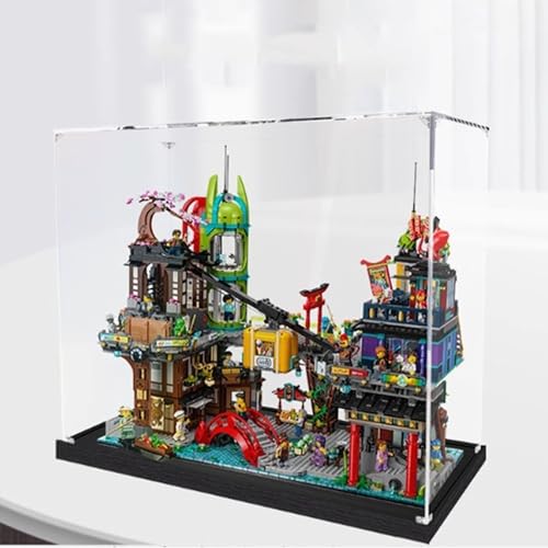 Acryl-Vitrine, kompatibel mit Lego 71799 Städten, staubdichte, transparente Hülle zum Schutz des Modells (nur Vitrine) (2 mm) von DDXMML