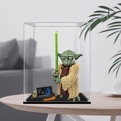 Acryl-Vitrine, kompatibel mit Lego 75255 Master Yoda Displaybox-Kit, staubdicht, UV-beständig, transparent, 75255 Vitrine (nur Vitrine, Kit nicht im Lieferumfang enthalten) (2 mm) von DDXMML