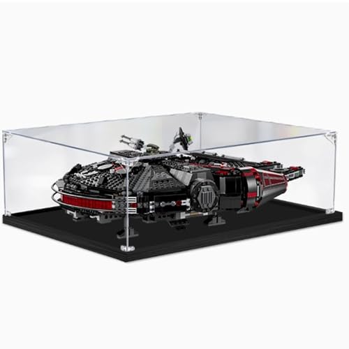 Acryl-Vitrine, kompatibel mit Lego 75389 Dark Millennium Falcon Vitrine Kit, staubdichte transparente Vitrine, Aufbewahrungsbox (nur Vitrine) (2mm) von DDXMML