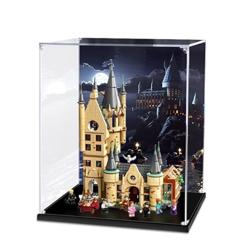 Acryl-Vitrine, kompatibel mit Lego 75969 Astronomical Tower Display Box Kit, staubdicht, UV-beständig, transparente Vitrine (nur Vitrine (Hintergrund) von DDXMML