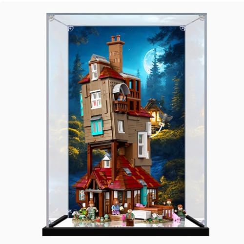 Acryl-Vitrine, kompatibel mit Lego 76437 Humble Abode Displaybox-Set, staubdicht, UV-beständig, transparente Vitrine (nur Vitrine, Kit nicht im Lieferumfang enthalten) (Hintergründe B) von DDXMML