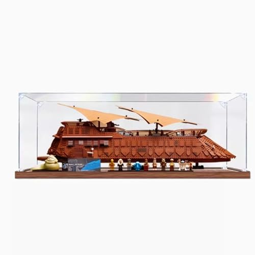 Acrylvitrine Kompatibel mit Lego 75397 Segelyacht Vitrine Kit, Staubdichte Transparente Vitrine Aufbewahrungsbox (nur Vitrine) (2mm) von DDXMML