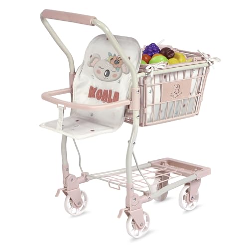 DE CUEVAS TOYS 52179 Koala Supermarktwagen, Pink und Weiß von DE CUEVAS TOYS