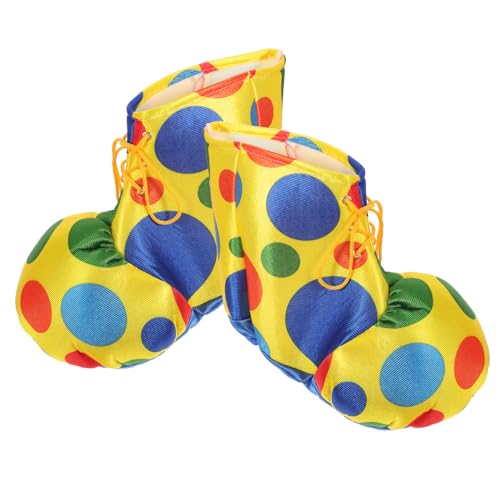 DEARMAMY 1 Paar Bunte Dot Clown Schuhe Für Erwachsene Requisiten Outfit Clown Kostüm Herrenkostüm Erwachsene Herren Skelett Cosplay Erwachsenenkostüm Maske Fliege Clown Kostüm von DEARMAMY