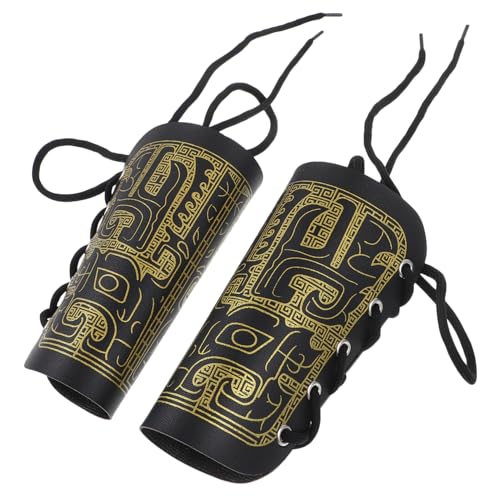 DEARMAMY 1 Paar Handgelenkstützen Requisiten Cosplay Armschienen Party Cosplay Armband Cosplay Armschutz Unterarmschutz Armband Im Vintage Design Wikinger Handgelenkschützer von DEARMAMY