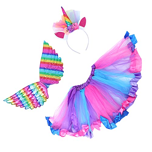 DEARMAMY 1 Satz Ballettröckchen Flügel Halloweenkostüm Zirkus Kostüme Party Outfit Lustig Mädchen Unter Hochzeitskleid Engel Cosplay-accessoire Durchführung Stoffrock Polyester von DEARMAMY