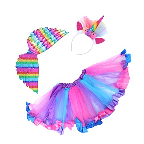 DEARMAMY 1 Satz Ballettröckchen Flügel für Mädchen Party halloweenkostüme für halloween kleider für hochzeitskleid Mädchenkleid Performance-Kleidungsset für Polyester von DEARMAMY