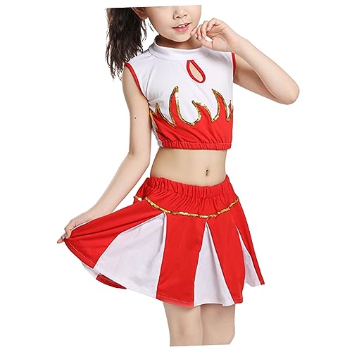 DEARMAMY 1 Satz Cheerleader Uniform Tanzkostüm Performance Kleidung Performance Kostüm Tanzkleidung von DEARMAMY