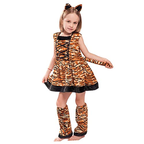 DEARMAMY 1 Satz Cosplay-Zubehör Outfit für Mädchen Mädchen-Outfit Mädchen verkleiden sich Mädchenkleidung Tiger Verkleidung Kinder Performance-Kleidung Kostüm für Rollenspiele Brown von DEARMAMY