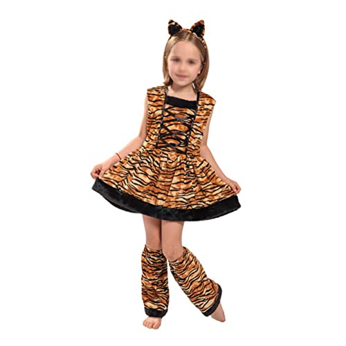 DEARMAMY 1 Satz Cosplay-Zubehör Outfit für Mädchen Mädchen-Outfit Mädchen verkleiden sich Mädchenkleidung Tiger Verkleidung Kinder Performance-Kleidung Kostüm für Rollenspiele Brown von DEARMAMY