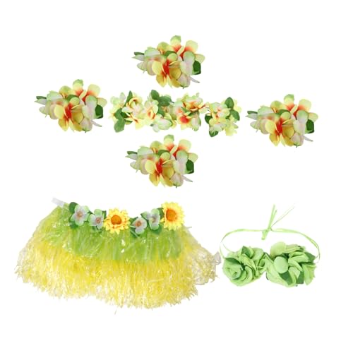 DEARMAMY 1 Satz Hula-kleidung Für Kinder Hawaiianische Partydekorationen Hawaii-kostüme Hawaiianisches Kostümset Hawaii-outfits Für Kinder Kostüme Für Die Party Hawaii-themenstütze Plastik von DEARMAMY