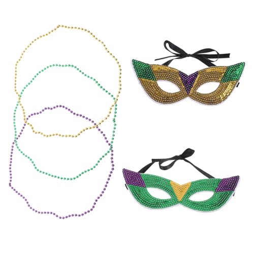 DEARMAMY 1 Satz Karnevalsmaske masquerade faschingskostüme geschenkeidee faschingkostüme Karnevalszubehör jewelry set Zirkus Girlande Schwimmbad Partymaske Karneval-Ornamente Plastik von DEARMAMY