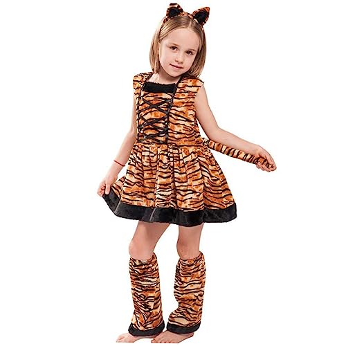 DEARMAMY 1 Satz Kostüm Für Rollenspiele Mädchen-nachthemd Mädchenkleidung Tiger-cosplay-kostüm Mädchen Nachtwäsche Mädchen Verkleiden Sich Kinderkostüme Mädchenkostüm Tierkostüm Für Kinder von DEARMAMY