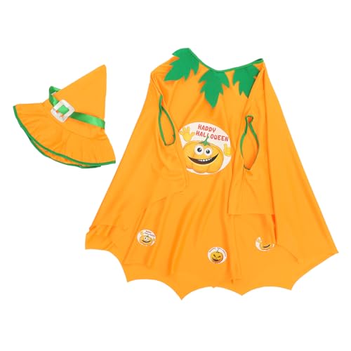 DEARMAMY 1 Satz Kürbis Cape für halloween costume halloween kleidung Halloween-Kostümumhang Kinderkostüm Kostüme Halloween-Kürbis-Kostüm Kürbis verkleiden sich Kostüm Gestrick Orange von DEARMAMY