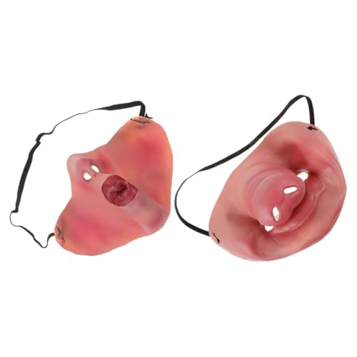 DEARMAMY 1 Satz Lustige Maske Verkleiden Nase Tiergesichtsmaske Masken-cosplay Schweinenasenmaske Halloween-maske Lustig Halloween-schweinenase Halbgesichtsmaskenkostüm Emulsion von DEARMAMY