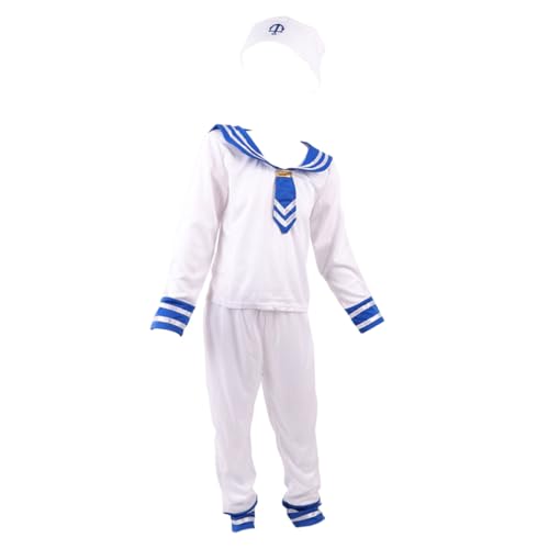 DEARMAMY 1 Satz Matrosenanzug für kinderkleider kinderkleidung costume kindergeschenk kleidung kleidung für Cosplay -Kostüm Matrosenuniform Polyester Weiß von DEARMAMY