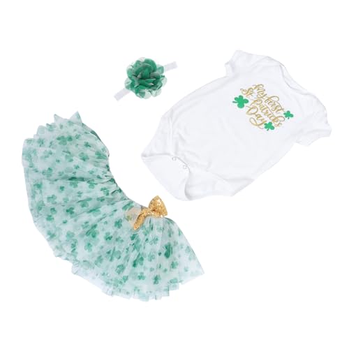 DEARMAMY Eleganter Baby-netzanzug Zum St. Patricks Day 3-blatt-maskenball-cosplay-uniform Für Kleinkinder von DEARMAMY