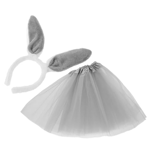 DEARMAMY 1 Satz Osteranzug kinderkleider kinderkleidung bunny costume fashing costume Abschlussball Mädchen Kuscheltiere Fotokostüm für Kleinkinder Mädchen Osterrock Stirnband Acetat von DEARMAMY