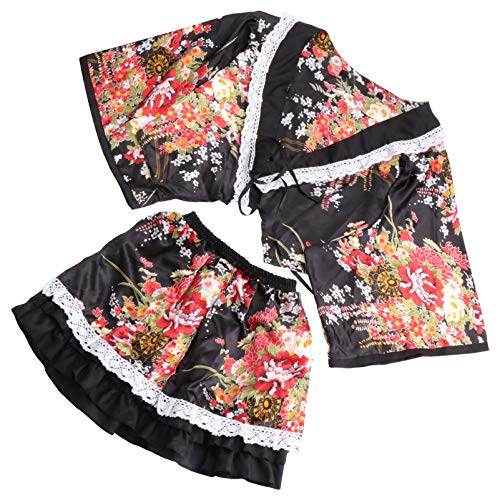 DEARMAMY 1 Satz Tanzkostüm Kimonos für Frauen Dienstmädchenkostüm für Damen Frauengewand costumes fancy dress kawaii kleidung Dienstmädchen Kostüm Mädchenkleid Polyester (Polyester) Black von DEARMAMY