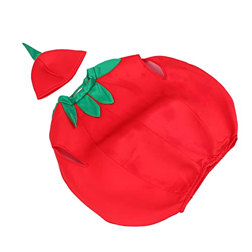 DEARMAMY 1 Satz Tomate Kinderkleidung Kleinkindermützen Gemüse Kinderkostüm Lustiger Hut Obstkostüm Kleinkind Kinderkostüme Accessoires Für Mädchen Verrückter Hut Mini Kostüm Hut Tuch Rot von DEARMAMY