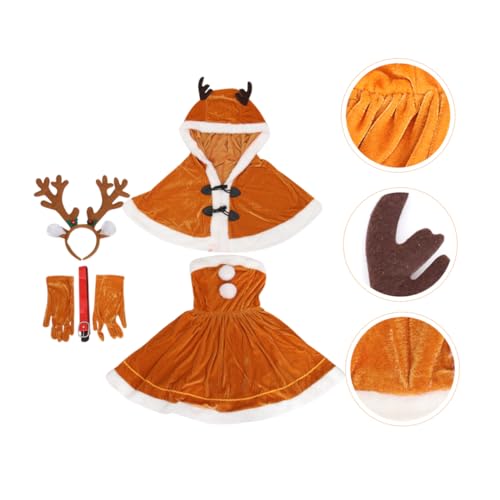 DEARMAMY Elch-dame-kleid Für Weihnachten Show-kleidung Erwachsene Cosplay-kostüm Weihnachts-starter-kostüm von DEARMAMY