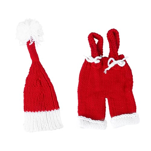 DEARMAMY 1 Satz -weihnachtskleidung Kostüm Für Babykleidung Für Neugeborene Fotoshooting Kostüm Neugeborenes Bild Outfit Junge Kleinkind Mädchen-outfits Baumwollfaden Rot von DEARMAMY