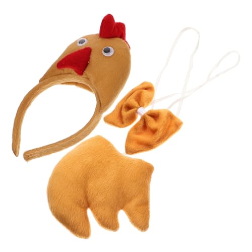 DEARMAMY 1 Set Hühner-Kostüm-Set Hühner-Stirnband -Set Hühner-Haarreifen Mit Fliege Hühner-Cosplay-Kostüm-Zubehör Für Halloween-Verkleidung DEARMAMY 1 Set Hühner-Kostüm-Set Hühner-Stirnband -Set Hühner-Haarreifen Mit Fliege Hühner-Cosplay-Kostüm-Zubehör Für Halloween-Verkleidung von DEARMAMY