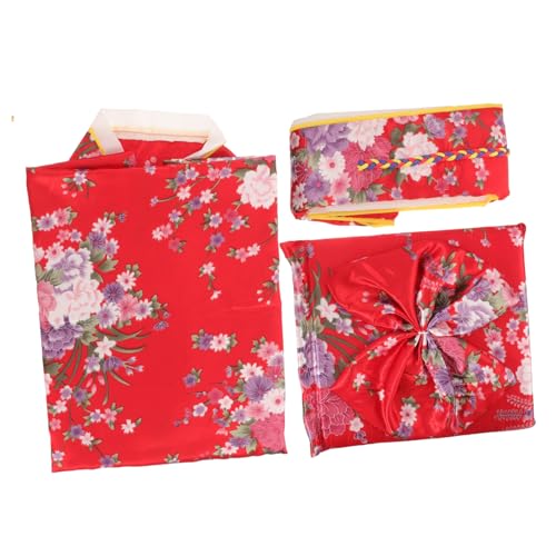 DEARMAMY Japanischer Kimono Für Jungen Und Mädchen Im Japanischen Stil Traditionelles Kostüm Rot Bequeme Kleidung Für Jungen Und Mädchen von DEARMAMY