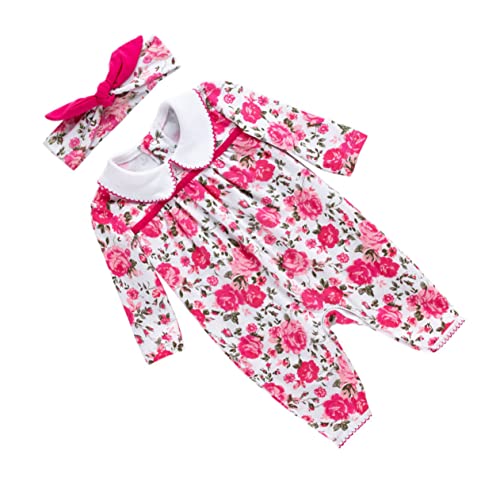 DEARMAMY 1 Set Mädchen Kostüm Für Kleinkinder Langarm Overall Mit Buntem Druck Und Passendem Kopfband Ideal Für Besondere Anlässe Und Den Alltag Perfekt Für Die Erstausstattung von DEARMAMY