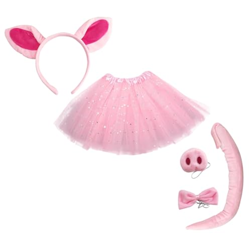 DEARMAMY 1 Set Plüsch Stirnband Melodrama Performance Haarnadel Schweinchen Stirnband Rock Anzug Requisiten Wackeln Kostüm Cosplay Zubehör Cosplay von DEARMAMY