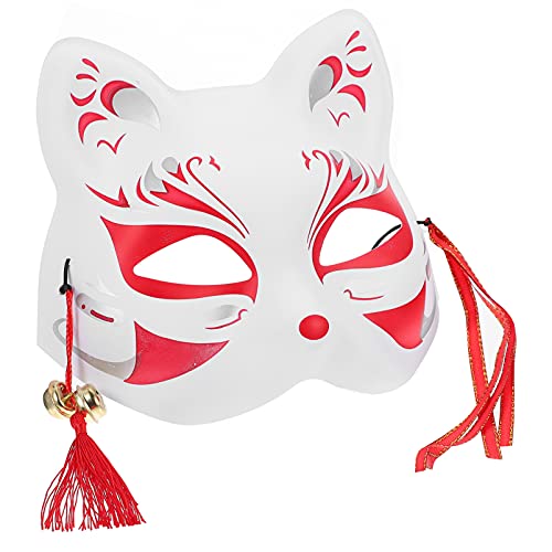 DEARMAMY 1 Stk Fuchs Maske Halloween-fuchs-kostüm-gesichtsmaske Halbgesichtsfuchs Halloween- Maskerademaske Cosplay -kostüme Halloween-füchse-make-up Clown-kostüme Weiße Masken Plastik von DEARMAMY